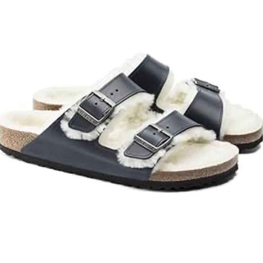Birkenstock Arizona Suede Shearling Sandals Men’s size 10